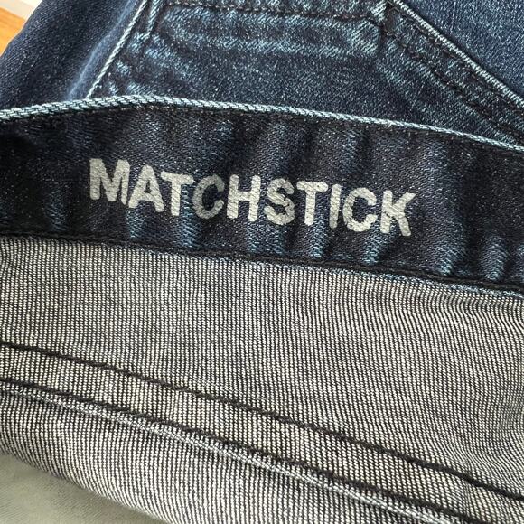 J Crew Matchstick Straight Leg Jeans Denim Blue Button Zip Pocket Ankle Sz 31R - Picture 4 of 7